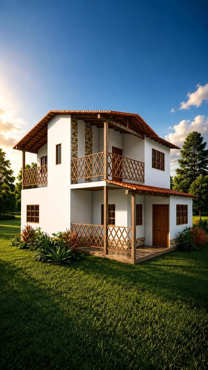 Casa Siaga al atardecer